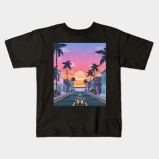 Neon Sunset Kids T-Shirt